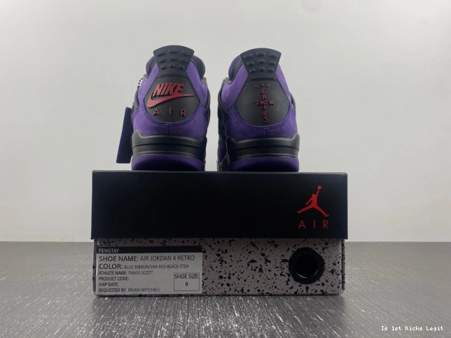 Air Purple x Travis Suede Scott 4 Jordan 0817